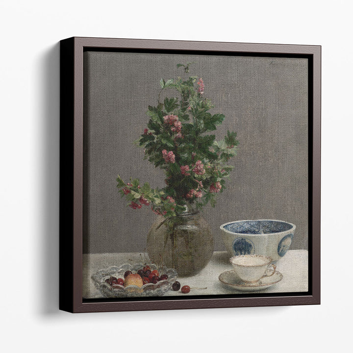Still Life with Vase of Hawthorn - Canvas Print Wall Art