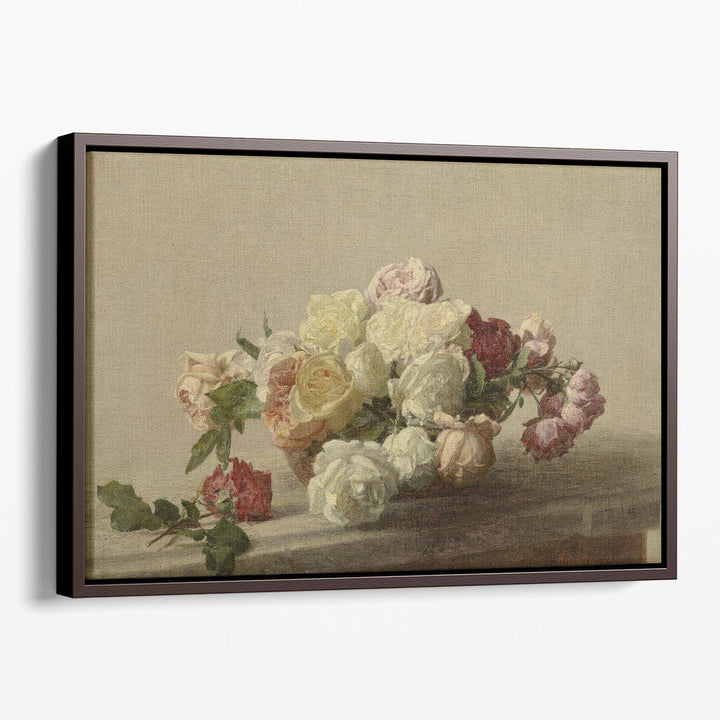 Bowl of Roses on a Marble Table, 1885 - Canvas Print Wall Art