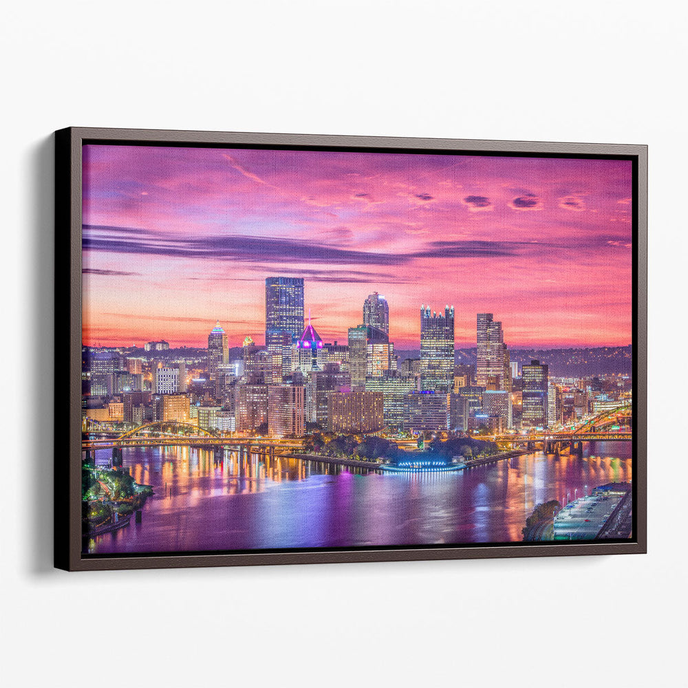 Pittsburgh, Pennsylvania City Skyline - Canvas Print Wall Art