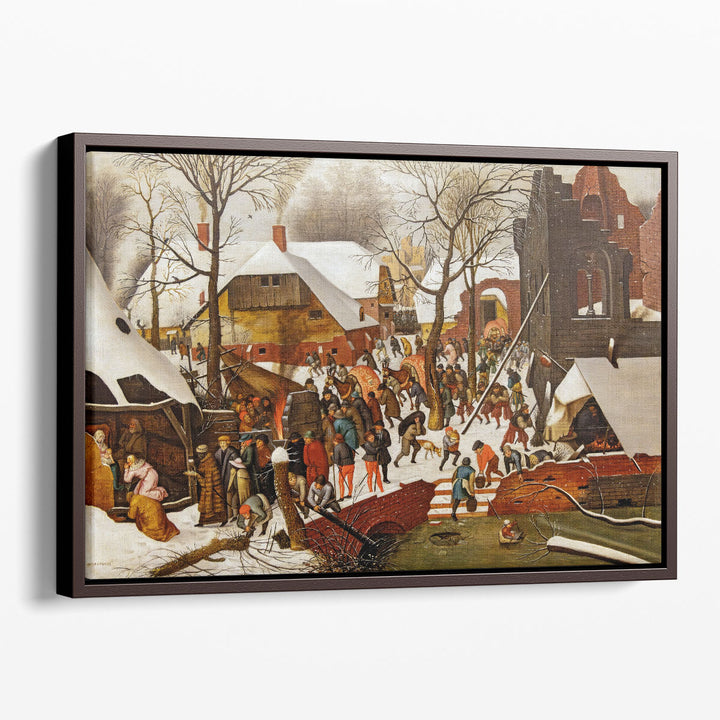 Adoration of the Magi in the Snow - Canvas Print Wall Art