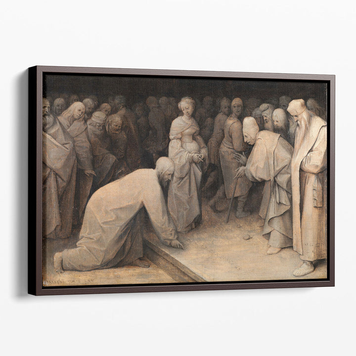 Christ and the Woman Taken in Adultery - Canvas Print Wall Art