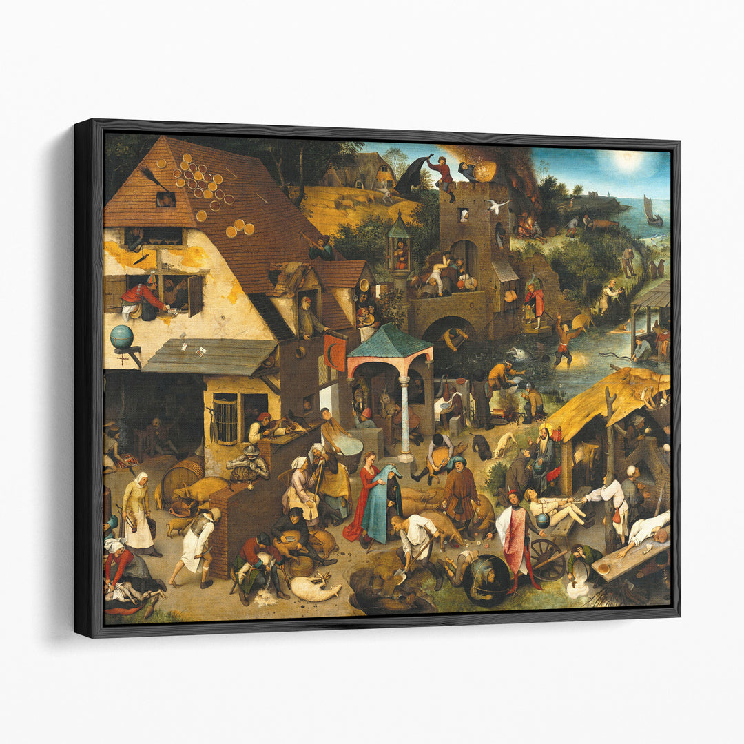 Netherlandish Proverbs, 1559 - Canvas Print Wall Art