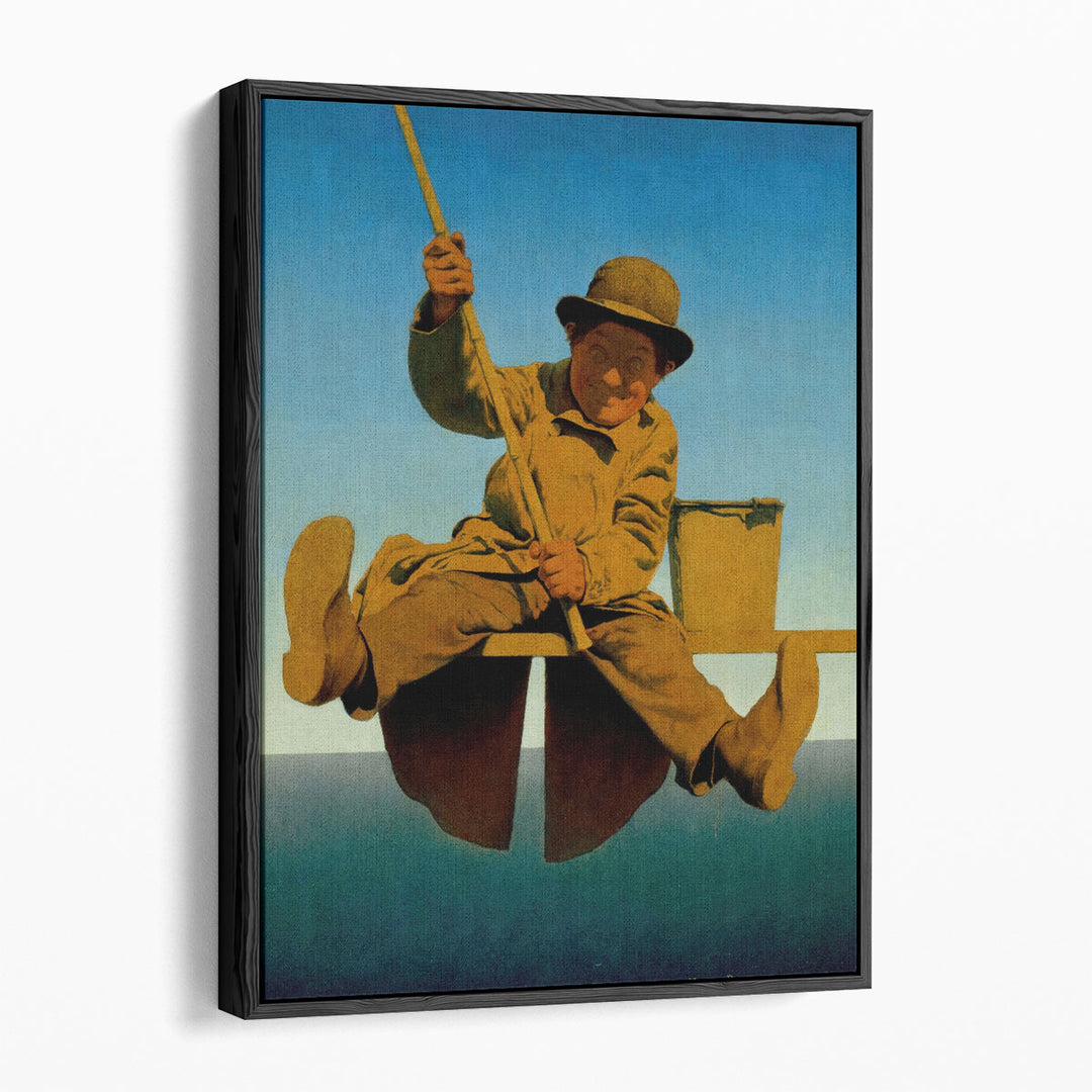 Fisherman on Pier, 1921 - Canvas Print Wall Art