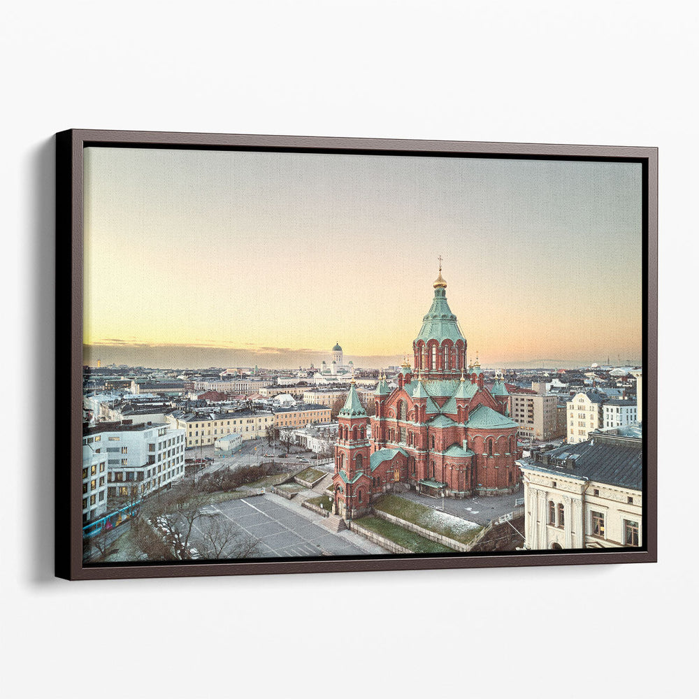 Aerial View of Uspenski Cathedral, Helsinki Finland - Canvas Print Wall Art