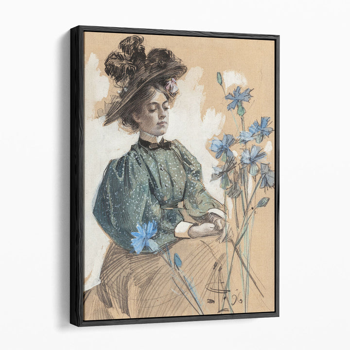 Lady with Flowers, 1896 - Canvas Print Wall Art