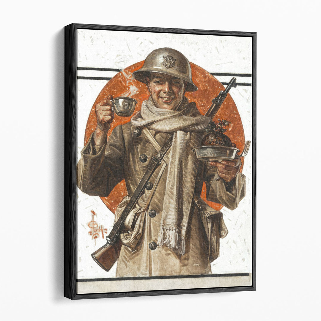 A Soldier's Thanksgiving - Canvas Print Wall Art