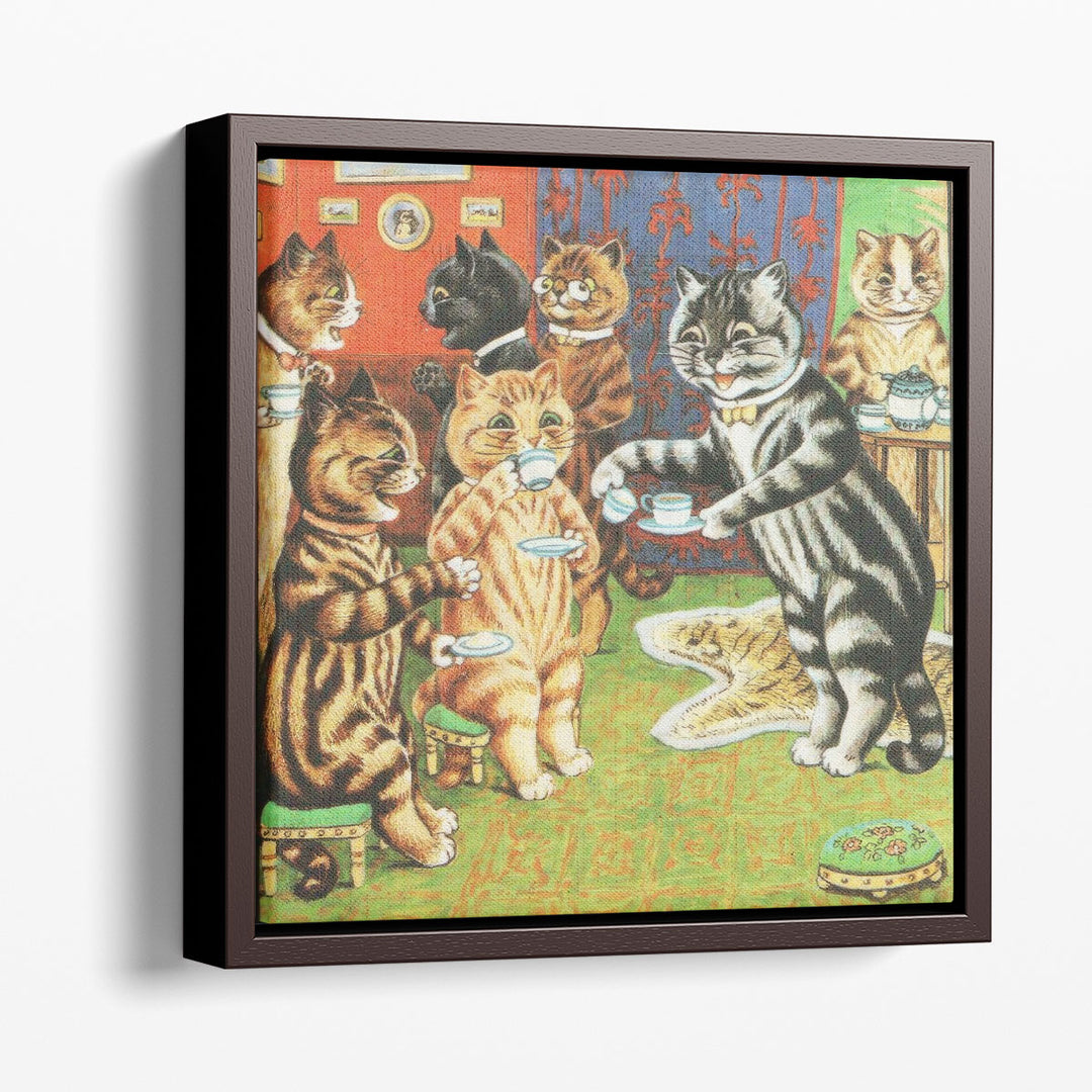 Cat's Tea Party - Canvas Print Wall Art