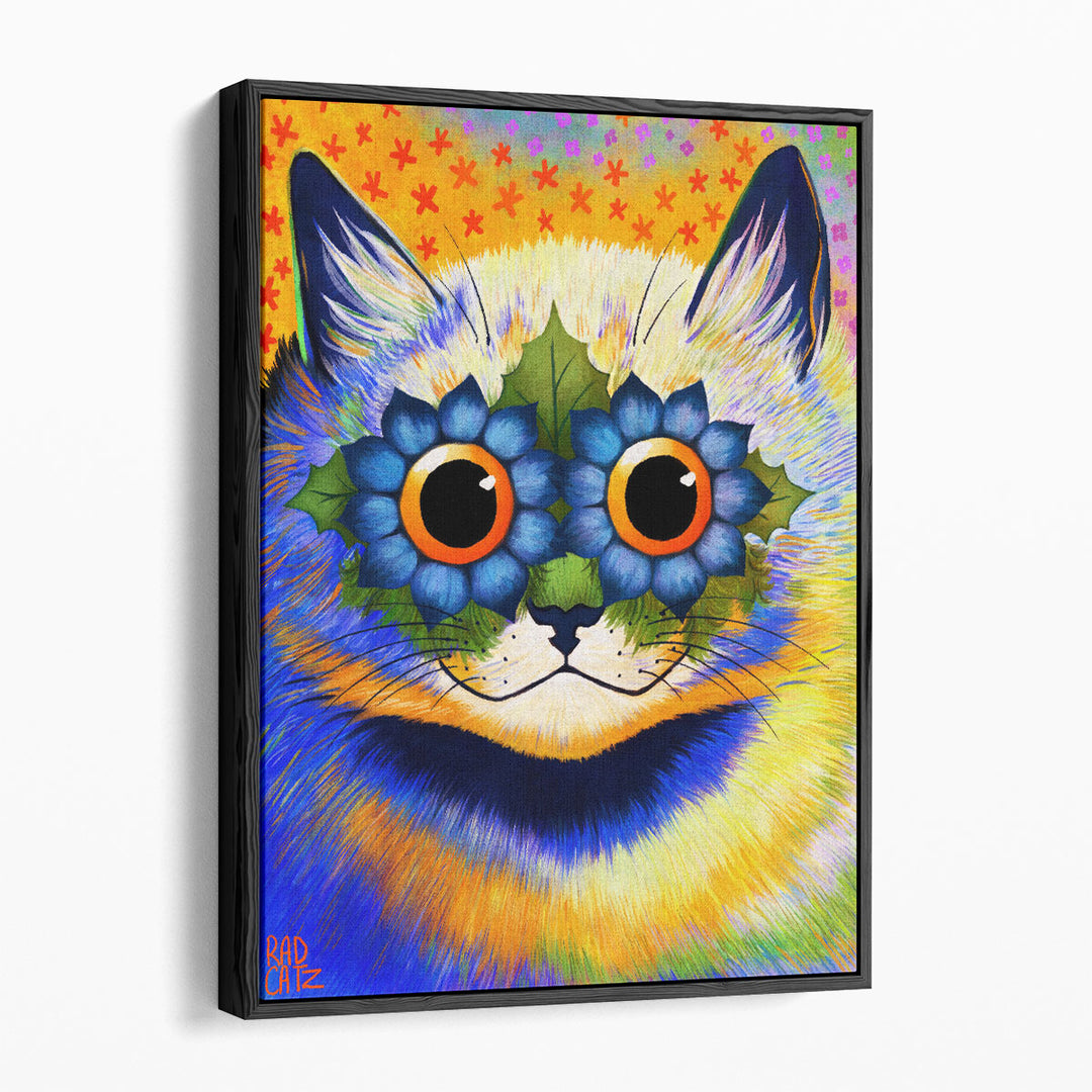 Flower Kitty - Canvas Print Wall Art