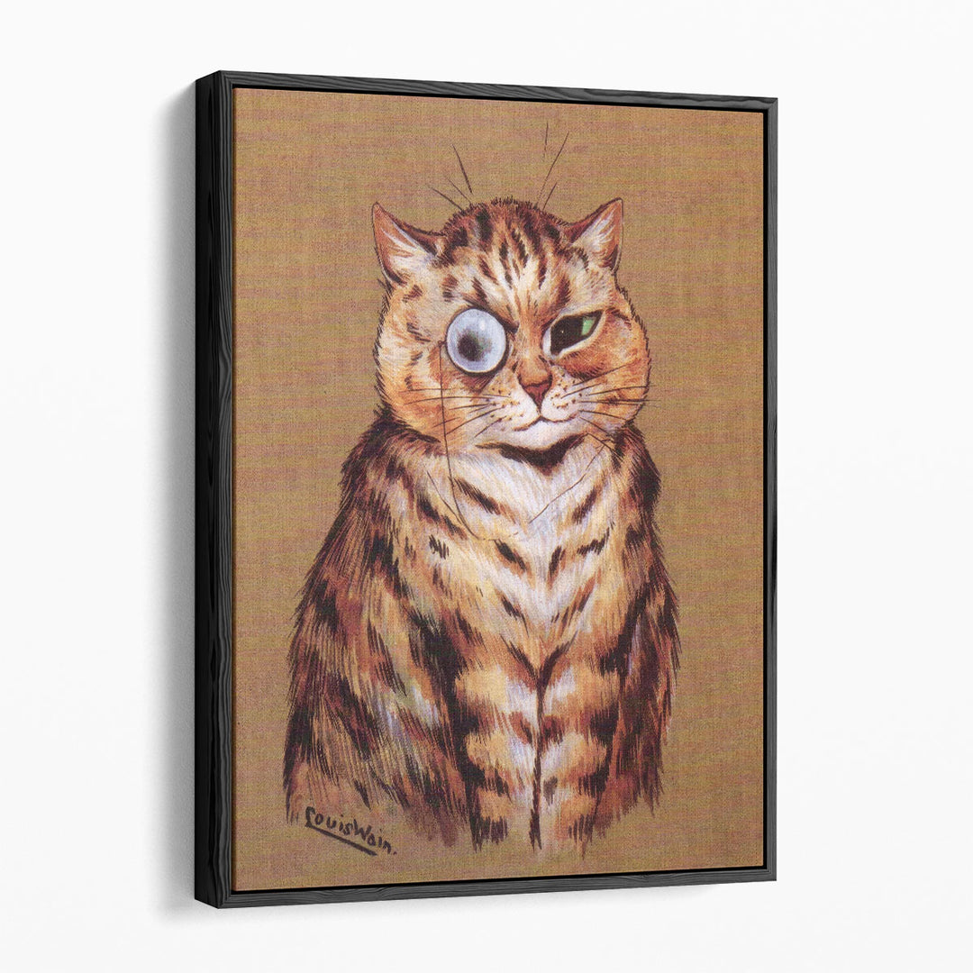 Cat With Monocle - Canvas Print Wall Art