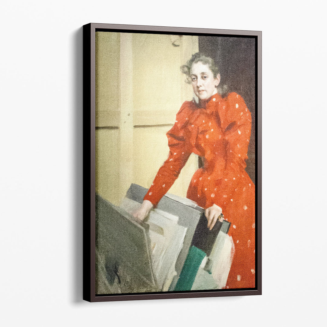 Portrait of Emma in the Paris Studio - Canvas Print Wall Art