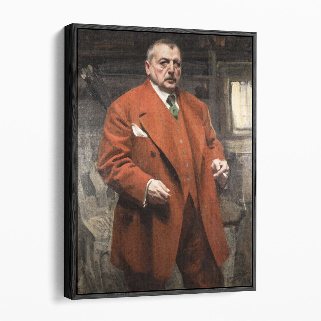 Self-Portrait in Red - Canvas Print Wall Art
