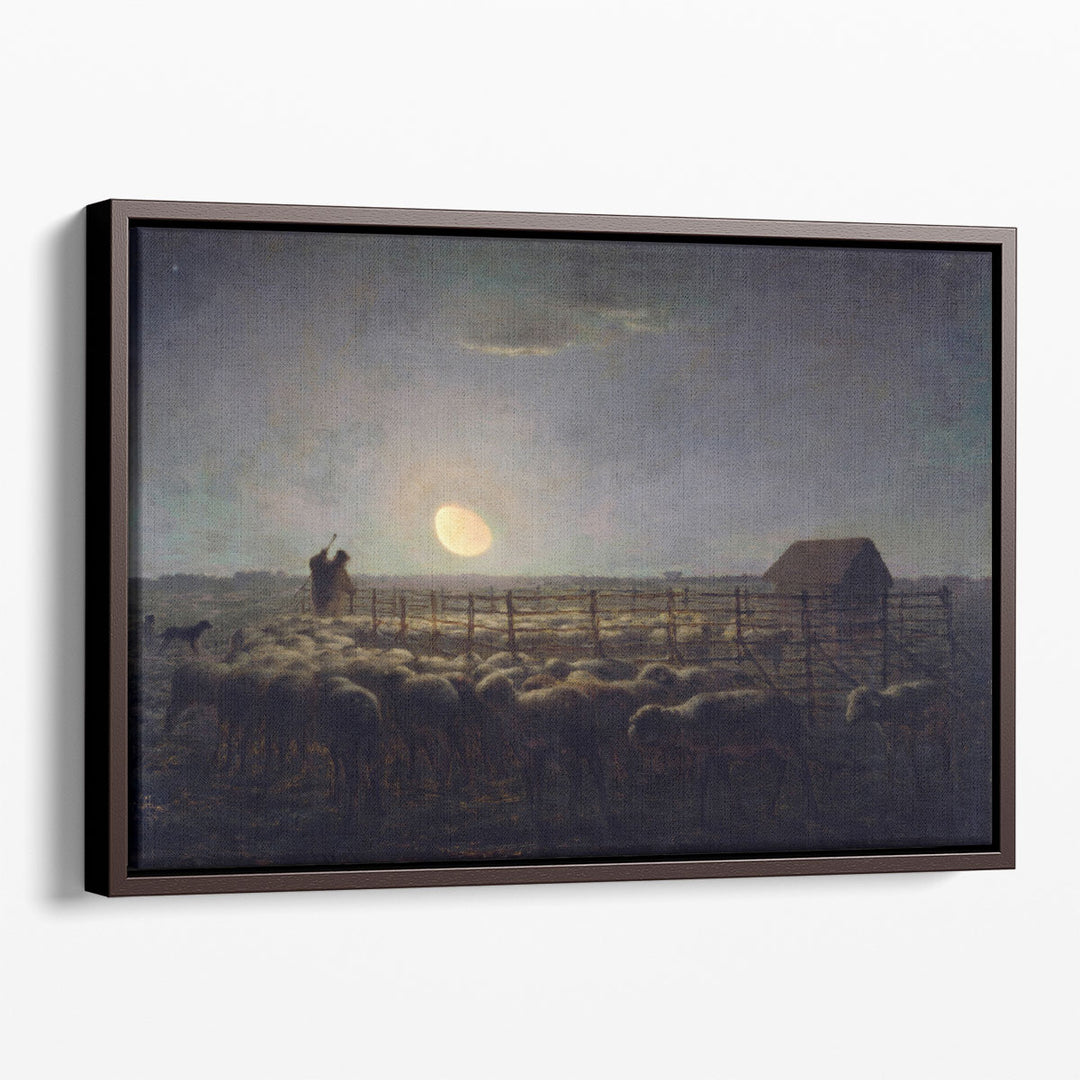 The Sheepfold, Moonlight - Canvas Print Wall Art