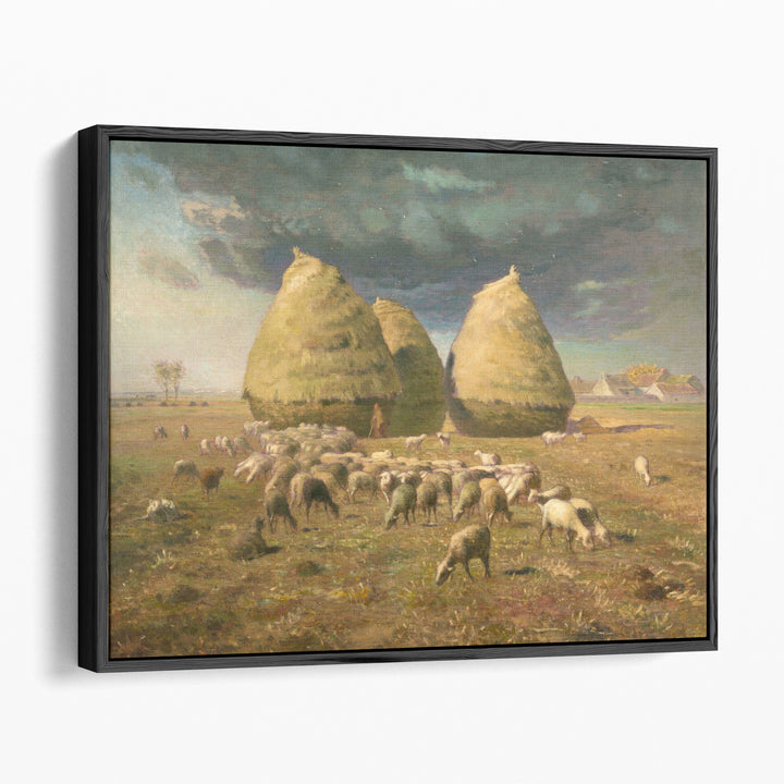 Haystacks Autumn - Canvas Print Wall Art