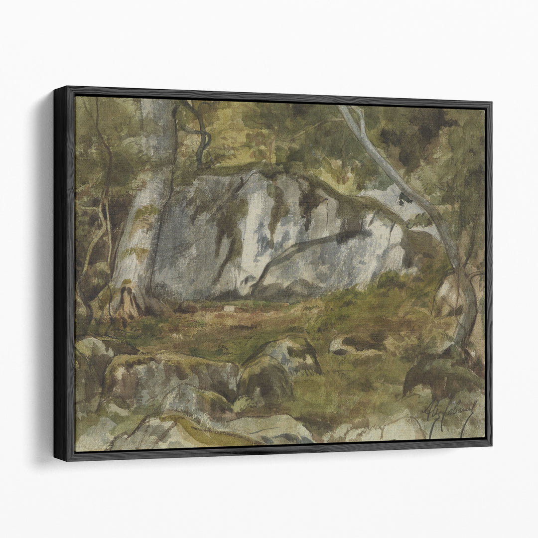 Forest with Boulders - Canvas Print Wall Art