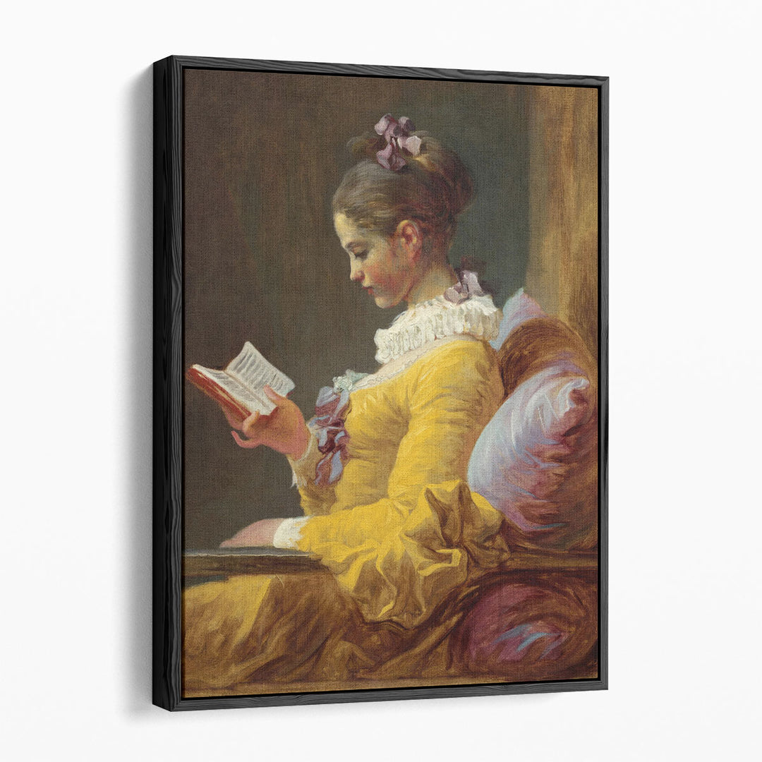 Young Girl Reading - Canvas Print Wall Art