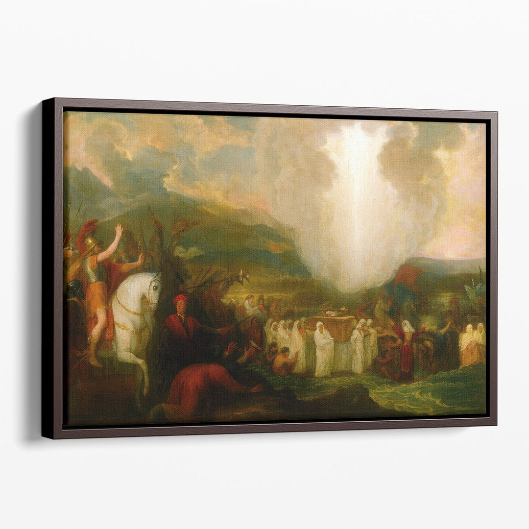 Joshua passing the River Jordan with the Ark of the Covenant - Canvas Print Wall Art