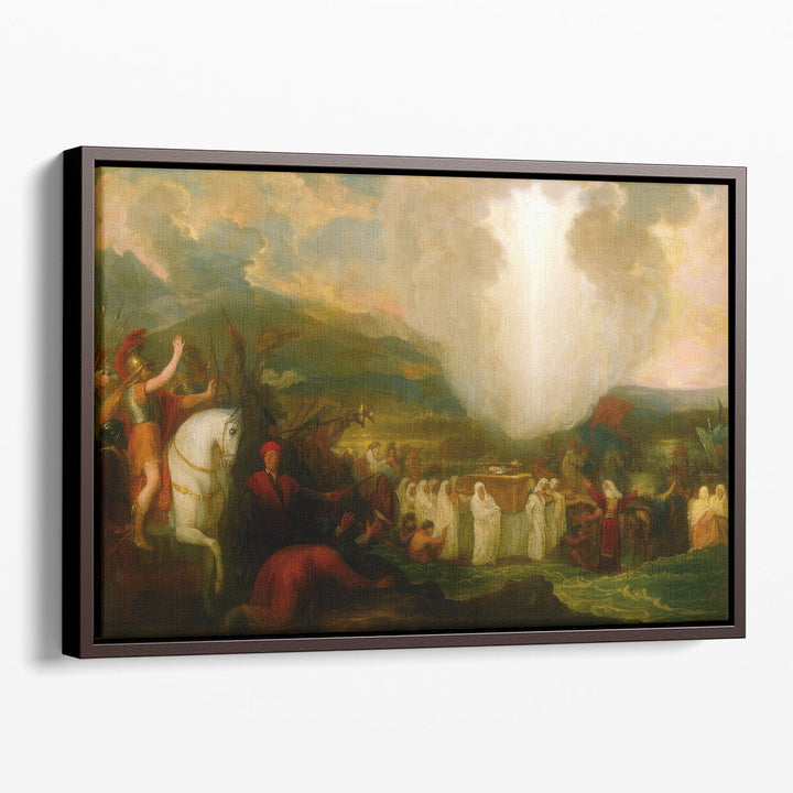 Joshua passing the River Jordan with the Ark of the Covenant - Canvas Print Wall Art