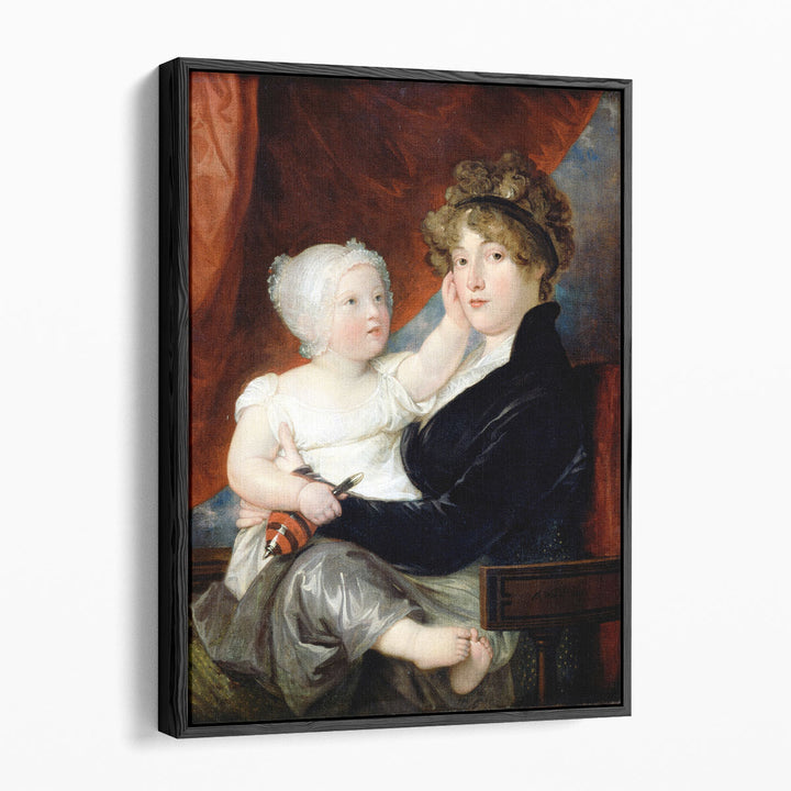 Mrs Benjamin West II with Her Son Benjamin West III - Canvas Print Wall Art