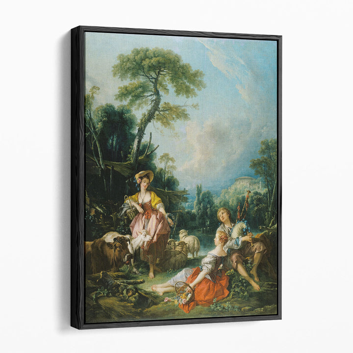 Pastoral with a Bagpipe Player, 1749 - Canvas Print Wall Art