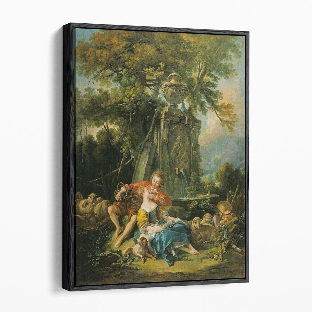 Pastoral with a Couple near a Fountain, 1749 - Canvas Print Wall Art