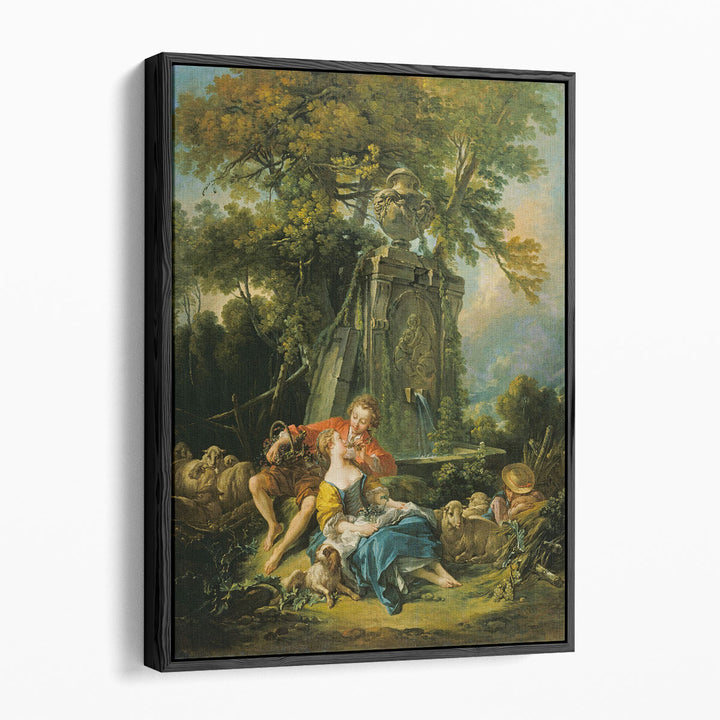 Pastoral with a Couple near a Fountain, 1749 - Canvas Print Wall Art