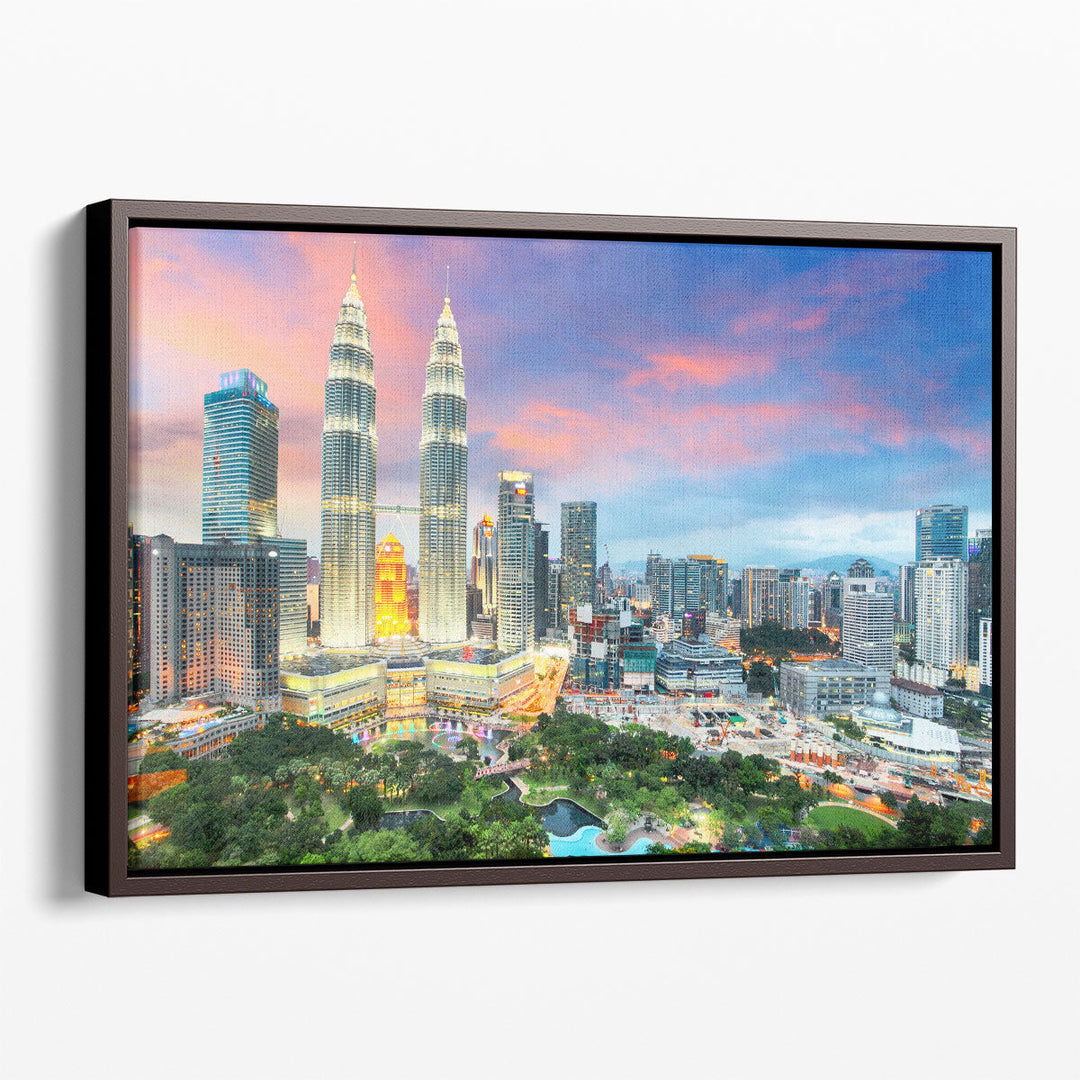 Kuala Lumpur Skyline at Twilight - Canvas Print Wall Art