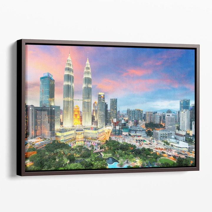 Kuala Lumpur Skyline at Twilight - Canvas Print Wall Art