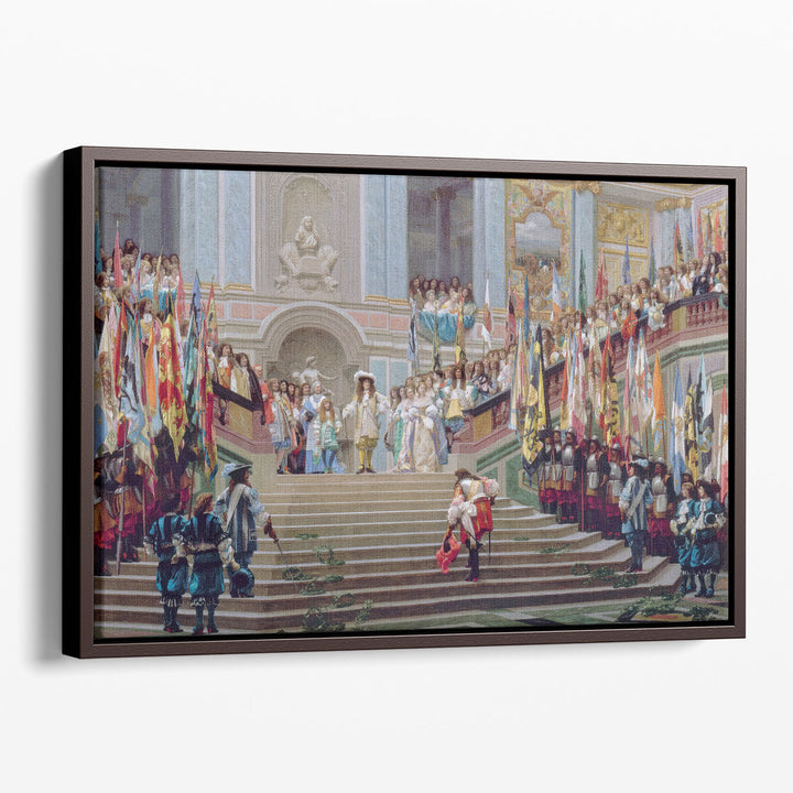 Reception of Le Grand Conde by Louis XIV at Versailles in 1674 - Canvas Print Wall Art