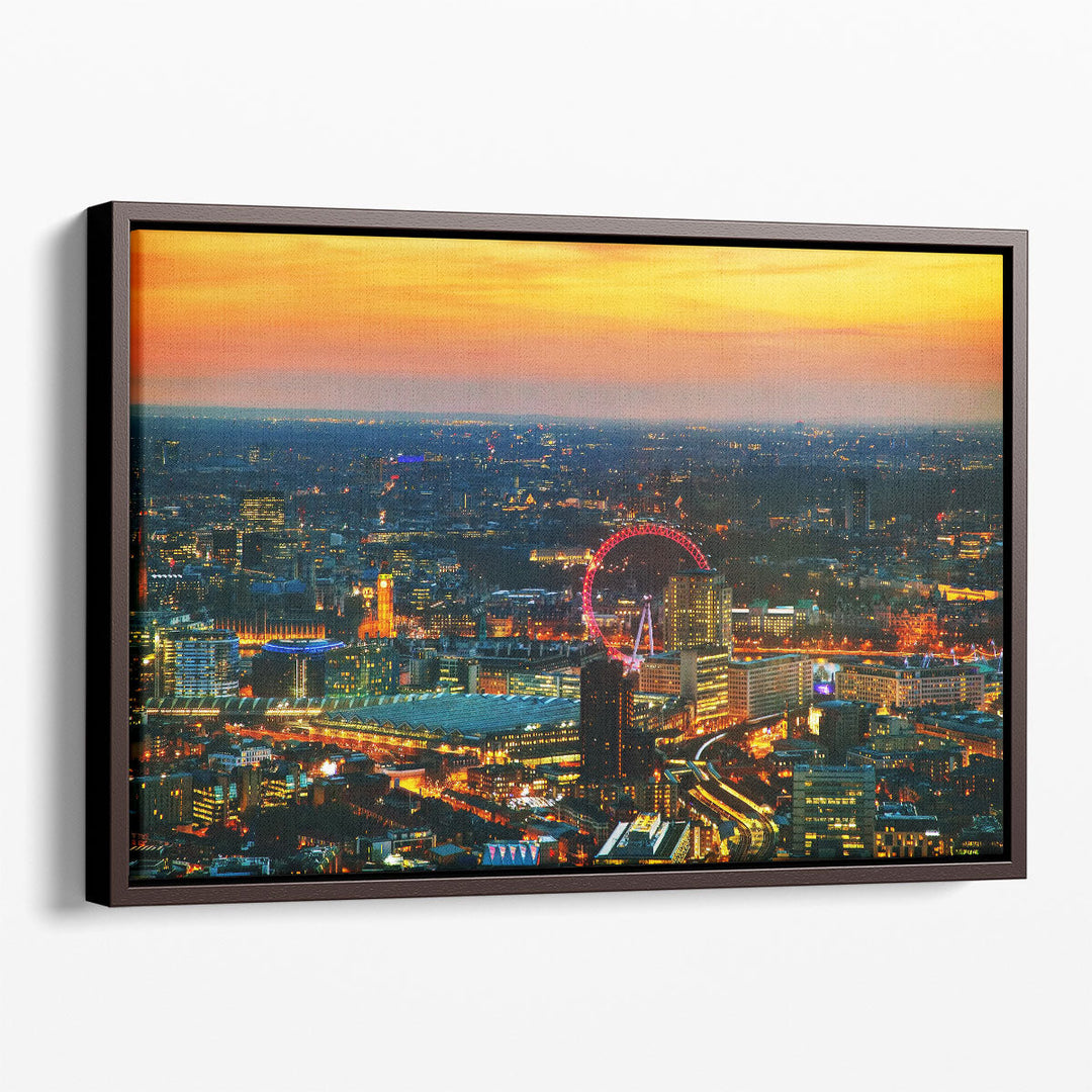 London City at the Sunset Time - Canvas Print Wall Art