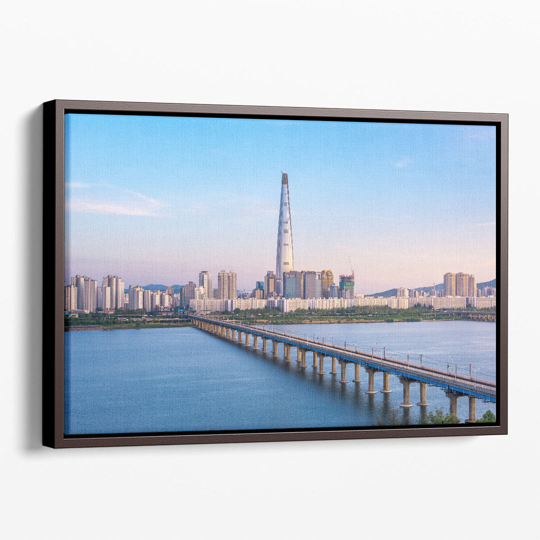 Seoul Subway And Seoul City Skyline, South korea - Canvas Print Wall Art