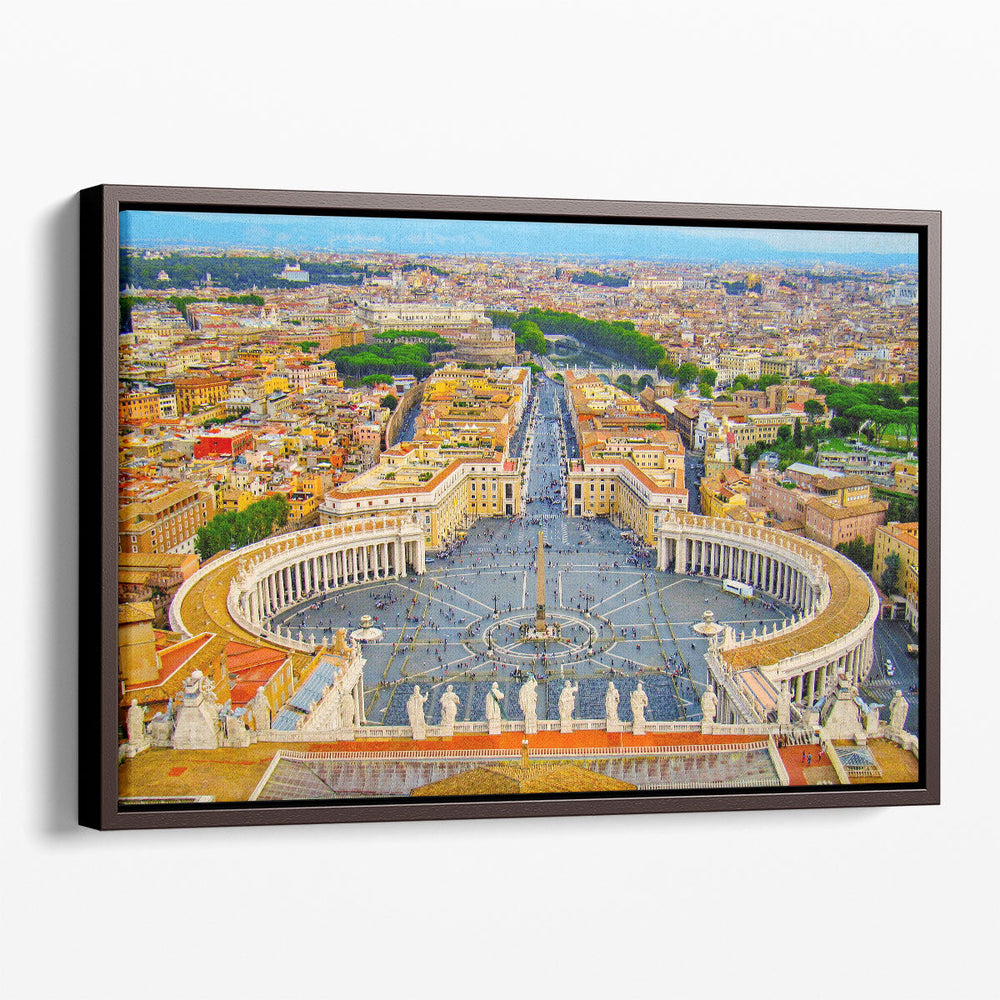 St. Peter's Square in Rome, Italy - Canvas Print Wall Art