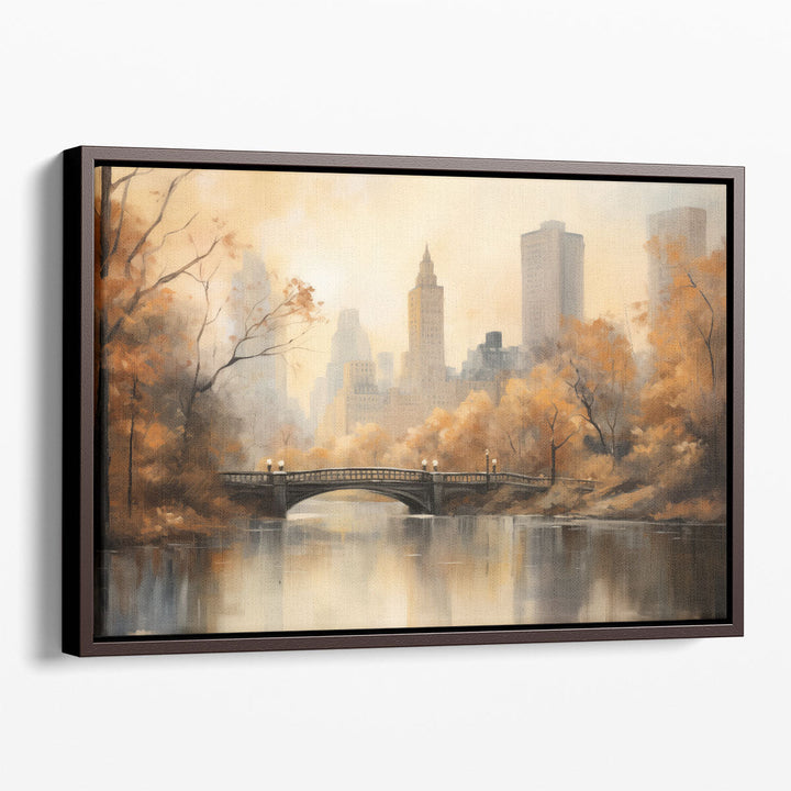 Central Park's Autumn Arch 2 - Canvas Print Wall Art