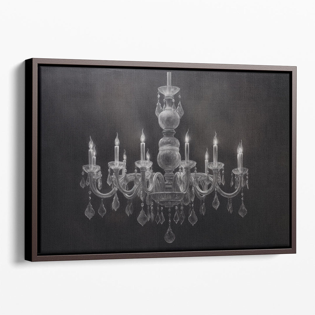 Chalk Chandelier Charisma - Canvas Print Wall Art