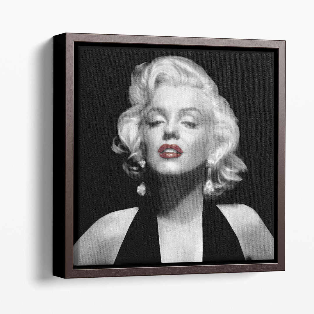 Halter Top Marilyn Red Lips - Canvas Print Wall Art