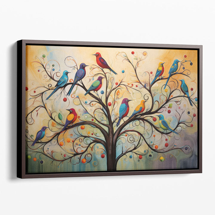 Feathered Flock Fantasy - Canvas Print Wall Art
