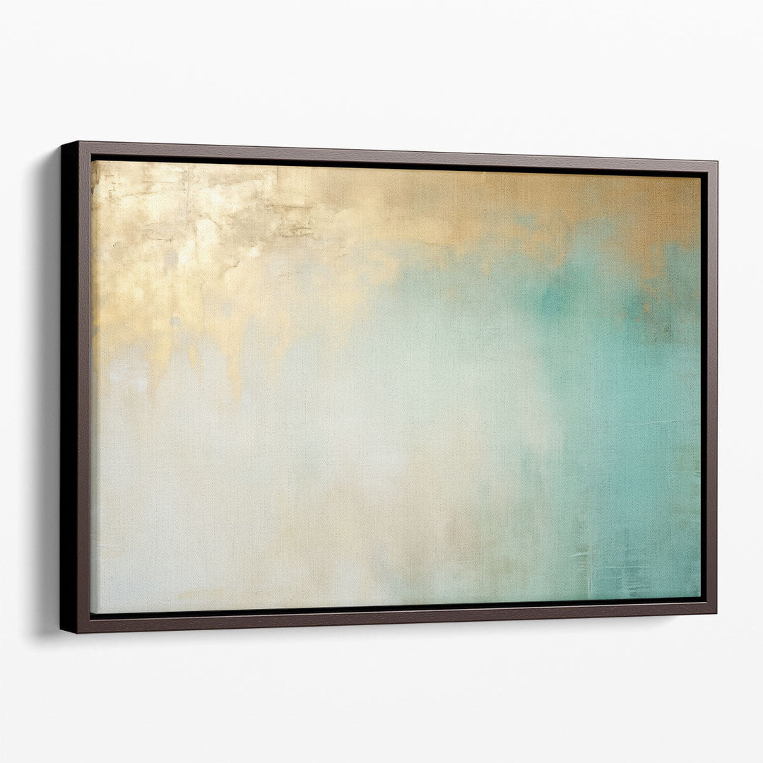 Golden Aquamarine Rhapsody - Canvas Print Wall Art