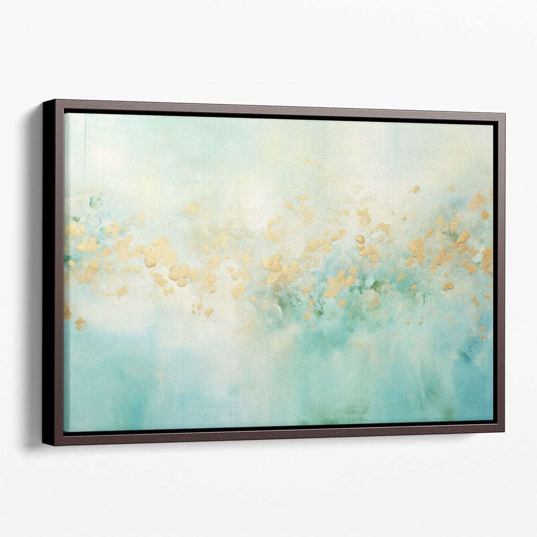 Golden Aquamarine Rhapsody 2 - Canvas Print Wall Art