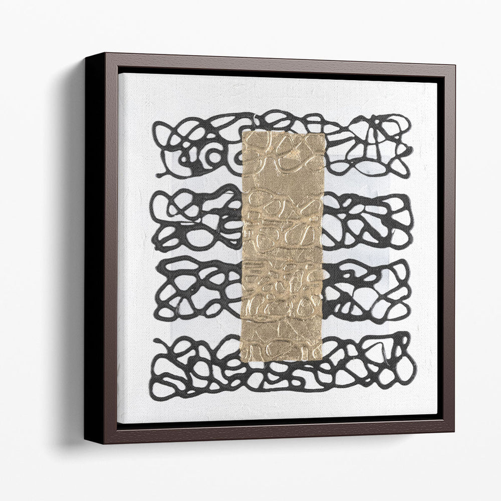 Golden Script I - Canvas Print Wall Art