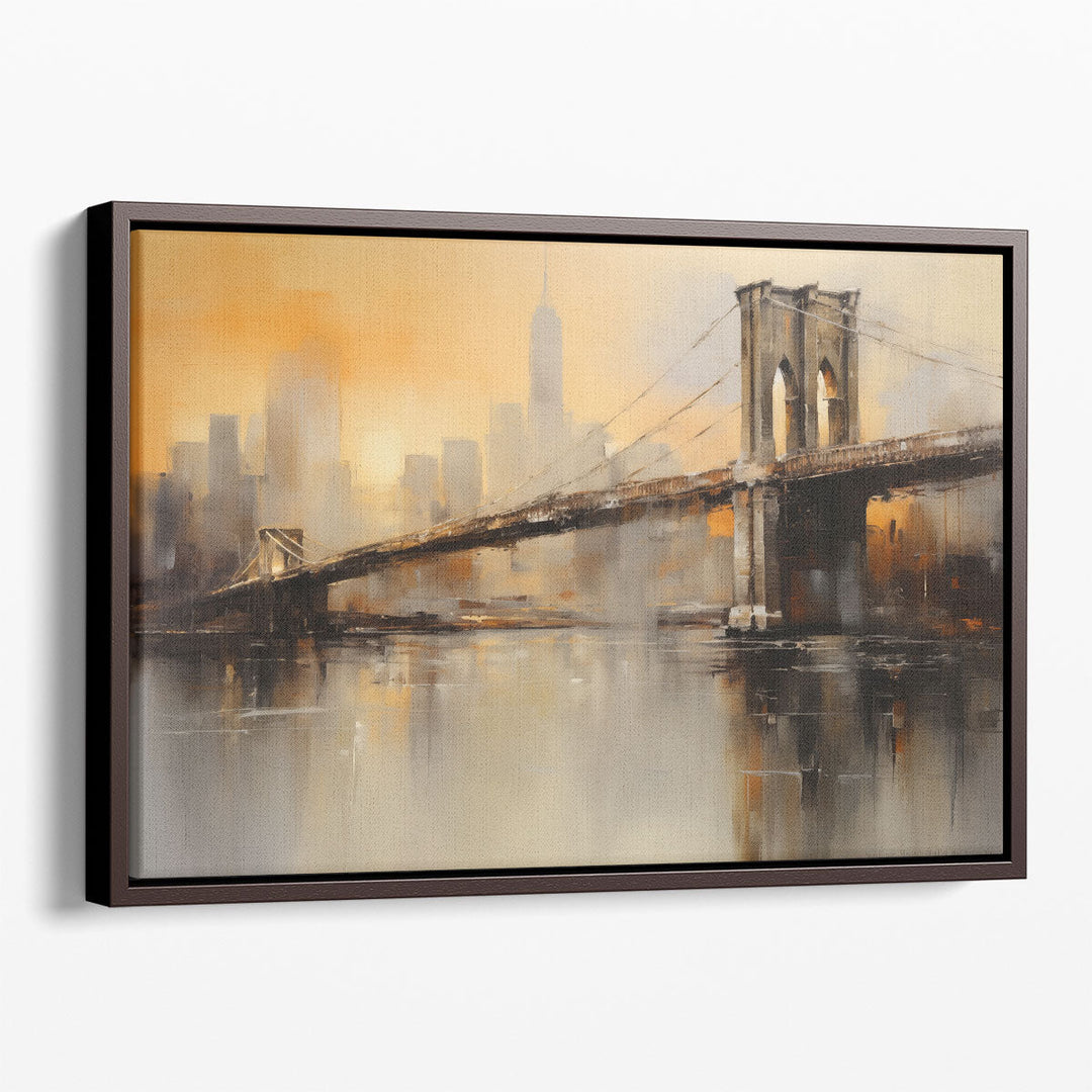 NYC Bridge in Oil - Canvas Print Wall Art