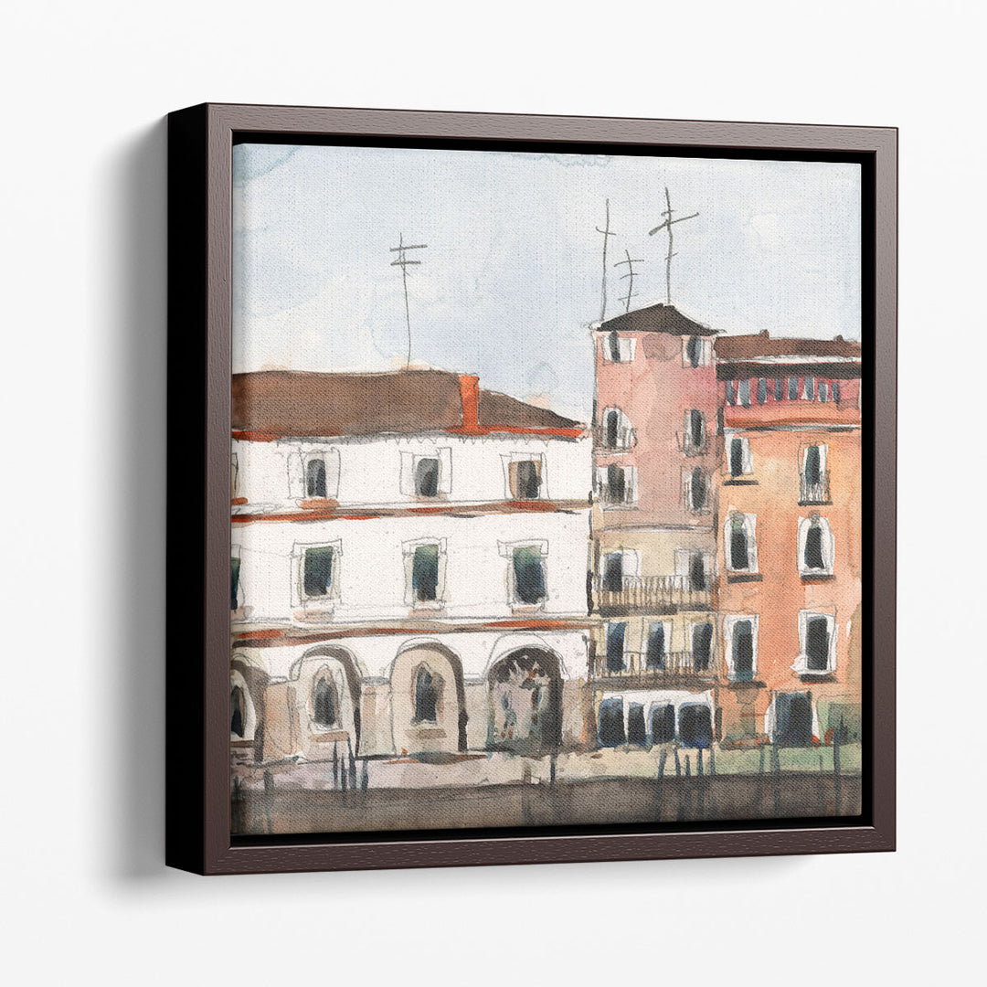 Along the Venice Facade - Canvas Print Wall Art