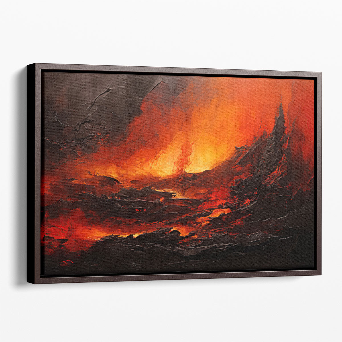 Abstract volcano 2- oil colors on canvas painting, abstract discount print