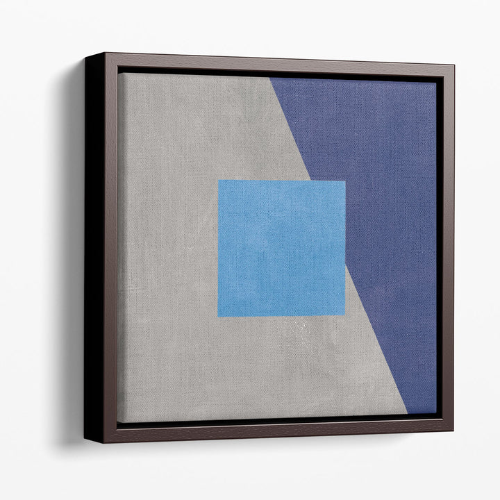 Azure Blue Silk Abstract II - Canvas Print Wall Art