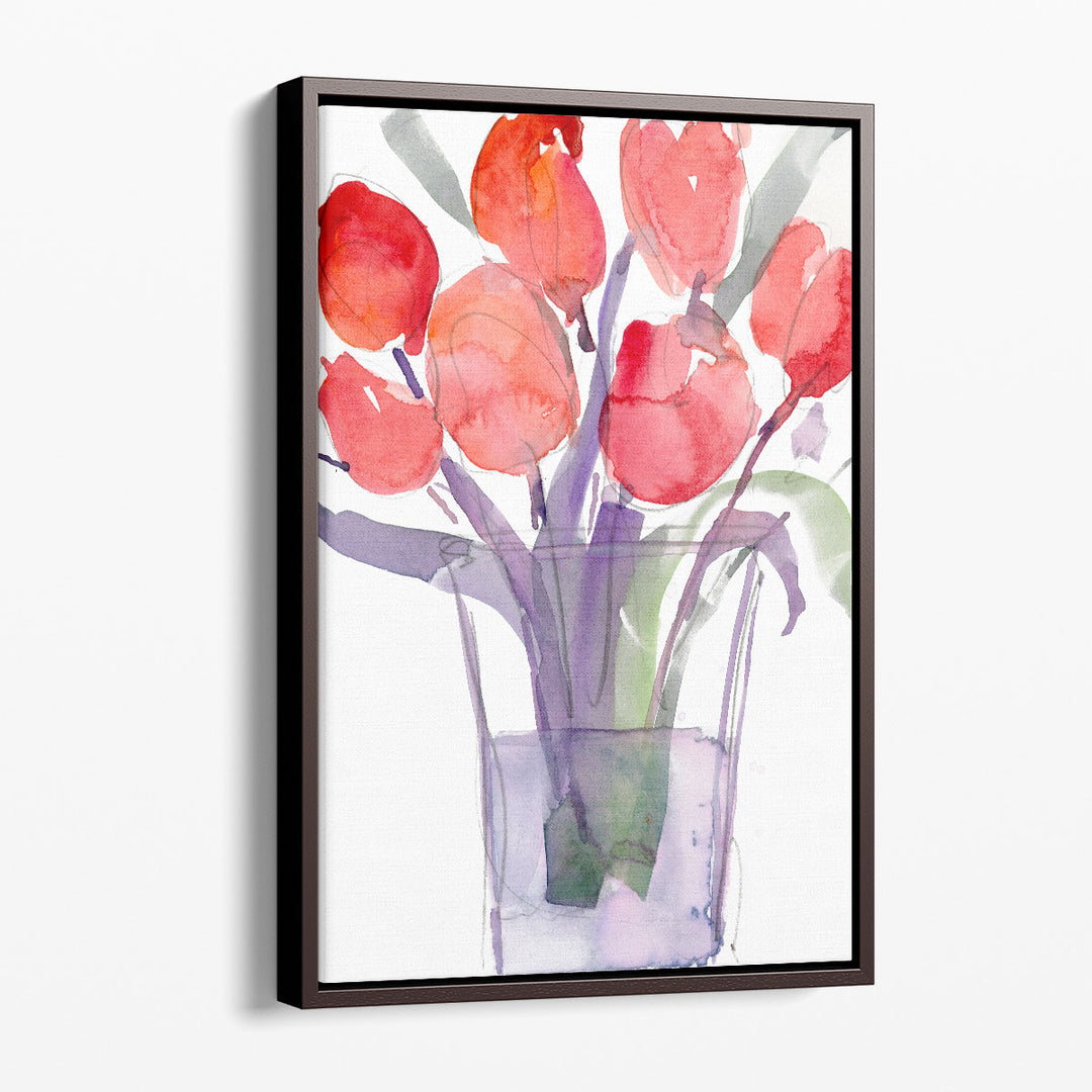 My Red Tulips I - Canvas Print Wall Art