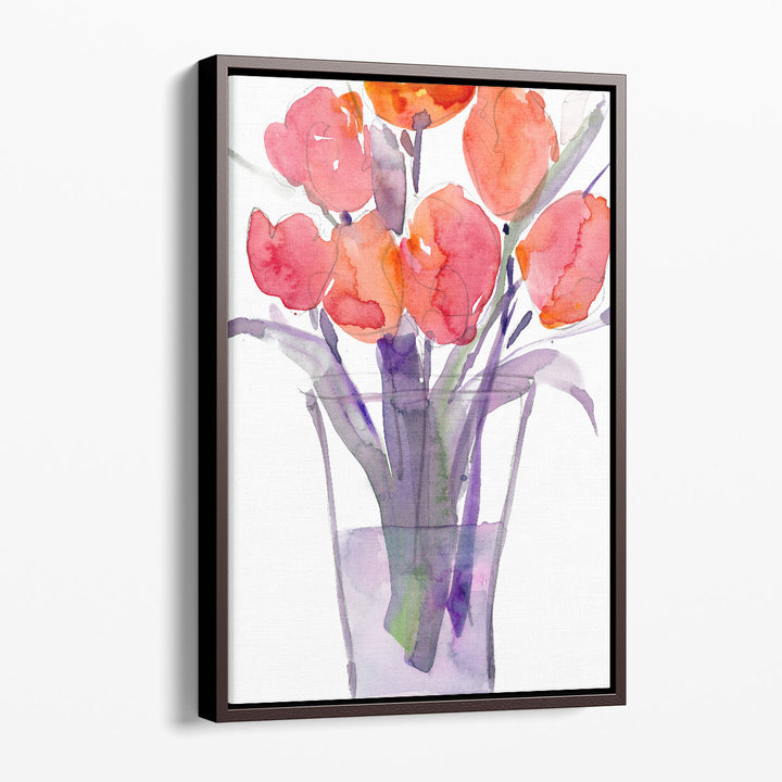 My Red Tulips II - Canvas Print Wall Art