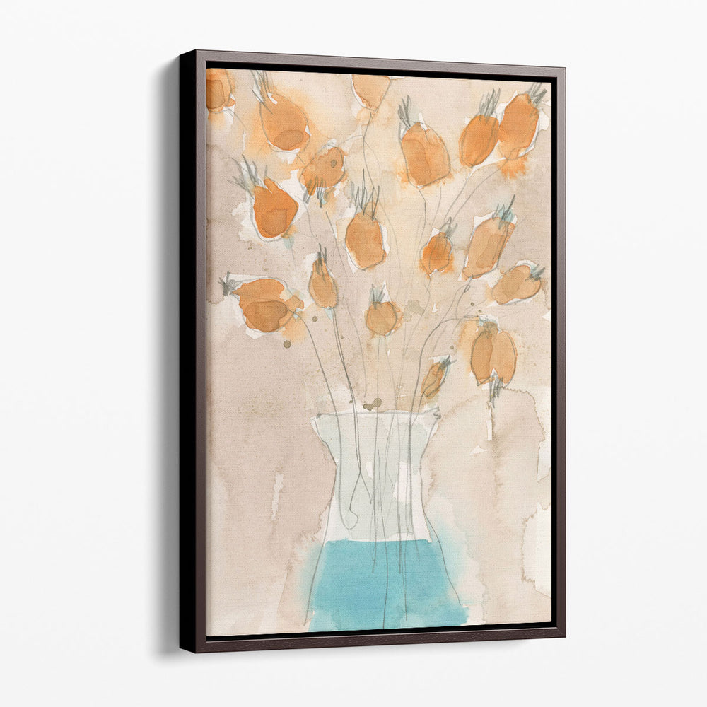 Poppy Vase I - Canvas Print Wall Art