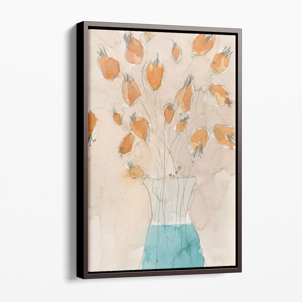 Poppy Vase II - Canvas Print Wall Art