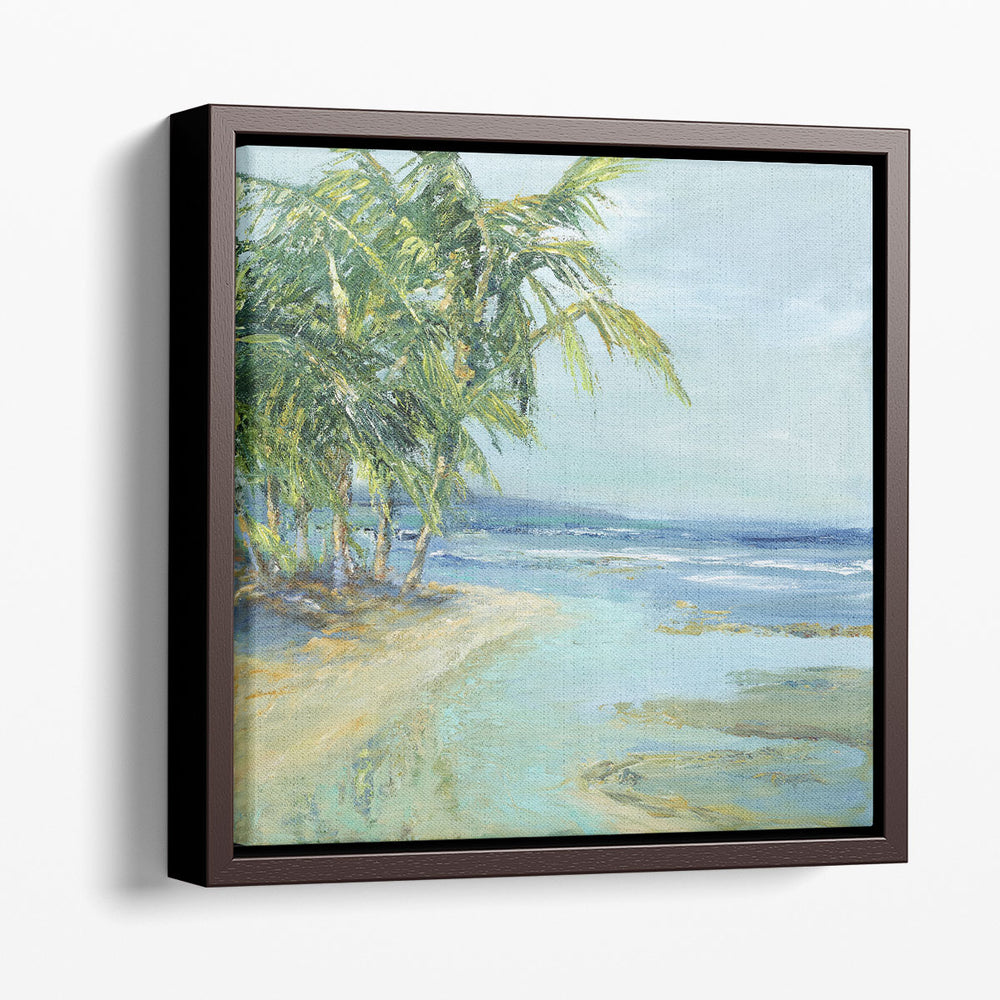 Blue Coastal Lagoon - Canvas Print Wall Art