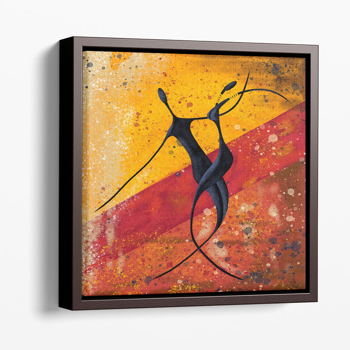 An African Couple Dance On The Floor Digital Painting Artwork - Canvas Print Wall Art