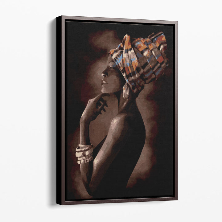 Beautiful African Woman in the Tropic - Canvas Print Wall Art