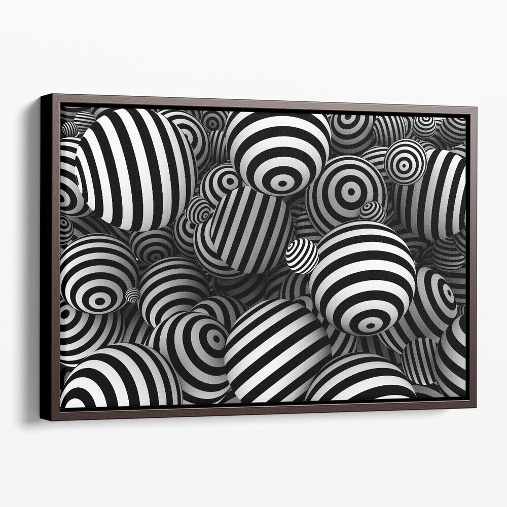 Abstract Opt Art Of Spheres Creating a Hypnotic Effect - Canvas Print Wall Art